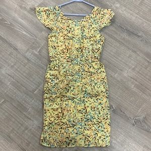 W118 by Walker Baker Yellow Short Sleeve Dress XS